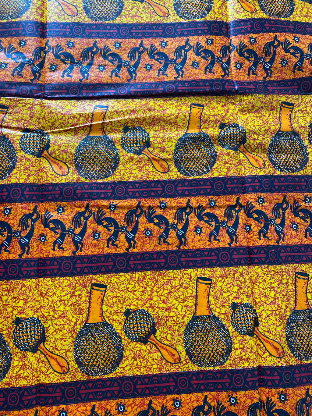 Mud Print Fabric 6 Yards African Tribal Wax Print Cloth