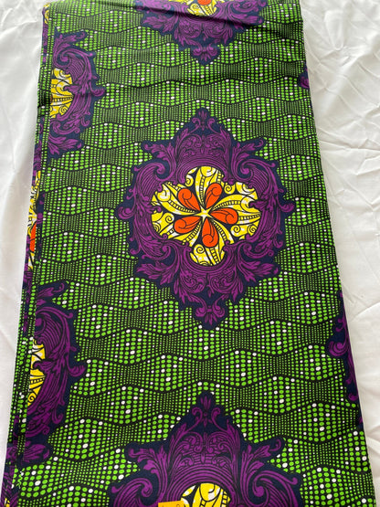 Polycotton African Fabric 6 Yards Soft Ankara Wax Print Material