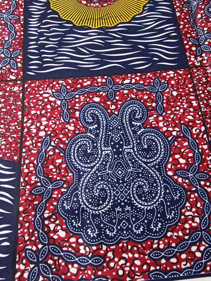 Polycotton African Fabric 6 Yards Soft Ankara Wax Print Material