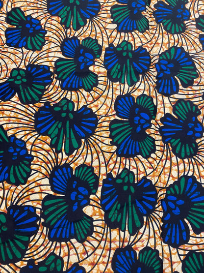 Polycotton African Fabric 6 Yards Soft Ankara Wax Print Material