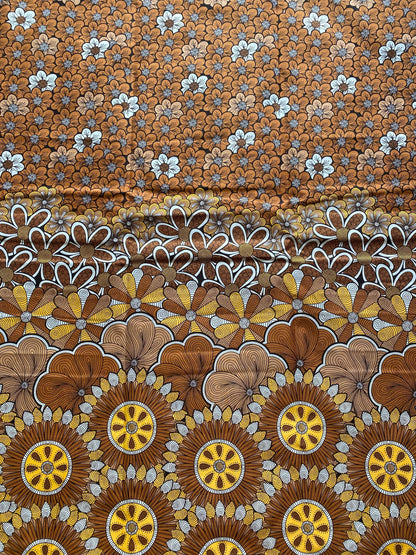 Polycotton African Fabric 6 Yards Soft Ankara Wax Print Material