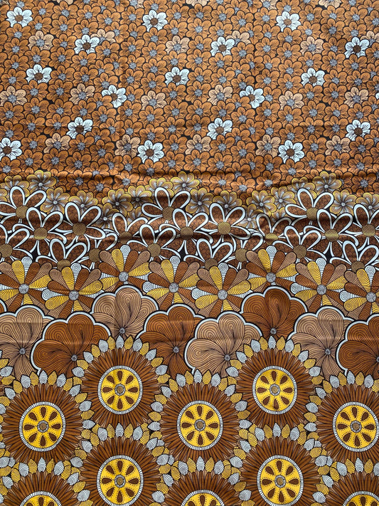 Polycotton African Fabric 6 Yards Soft Ankara Wax Print Material