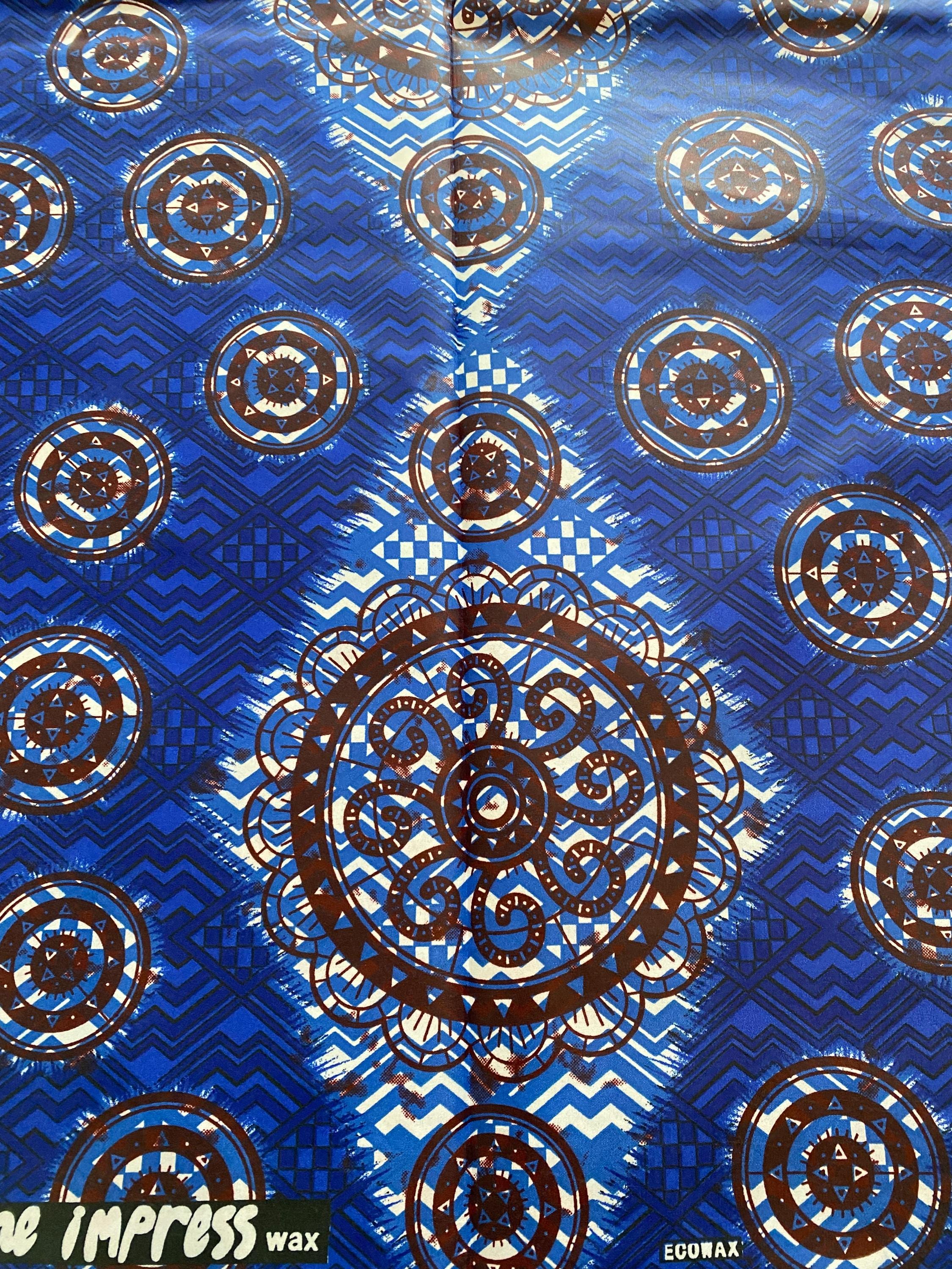 Polycotton African Fabric 6 Yards Soft Ankara Wax Print Material