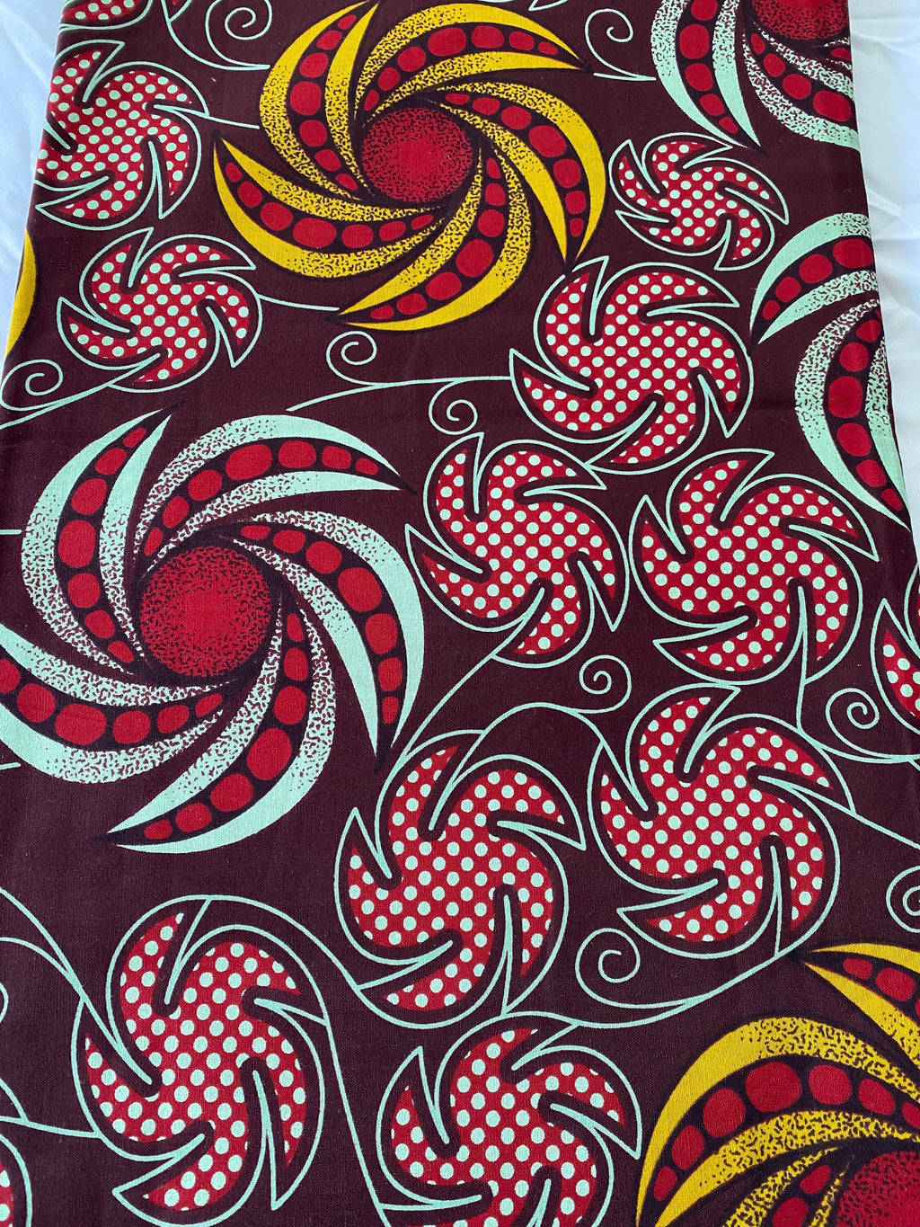 Bold Ankara African Print Fabric: 6 Yards 100% Cotton Wax Print