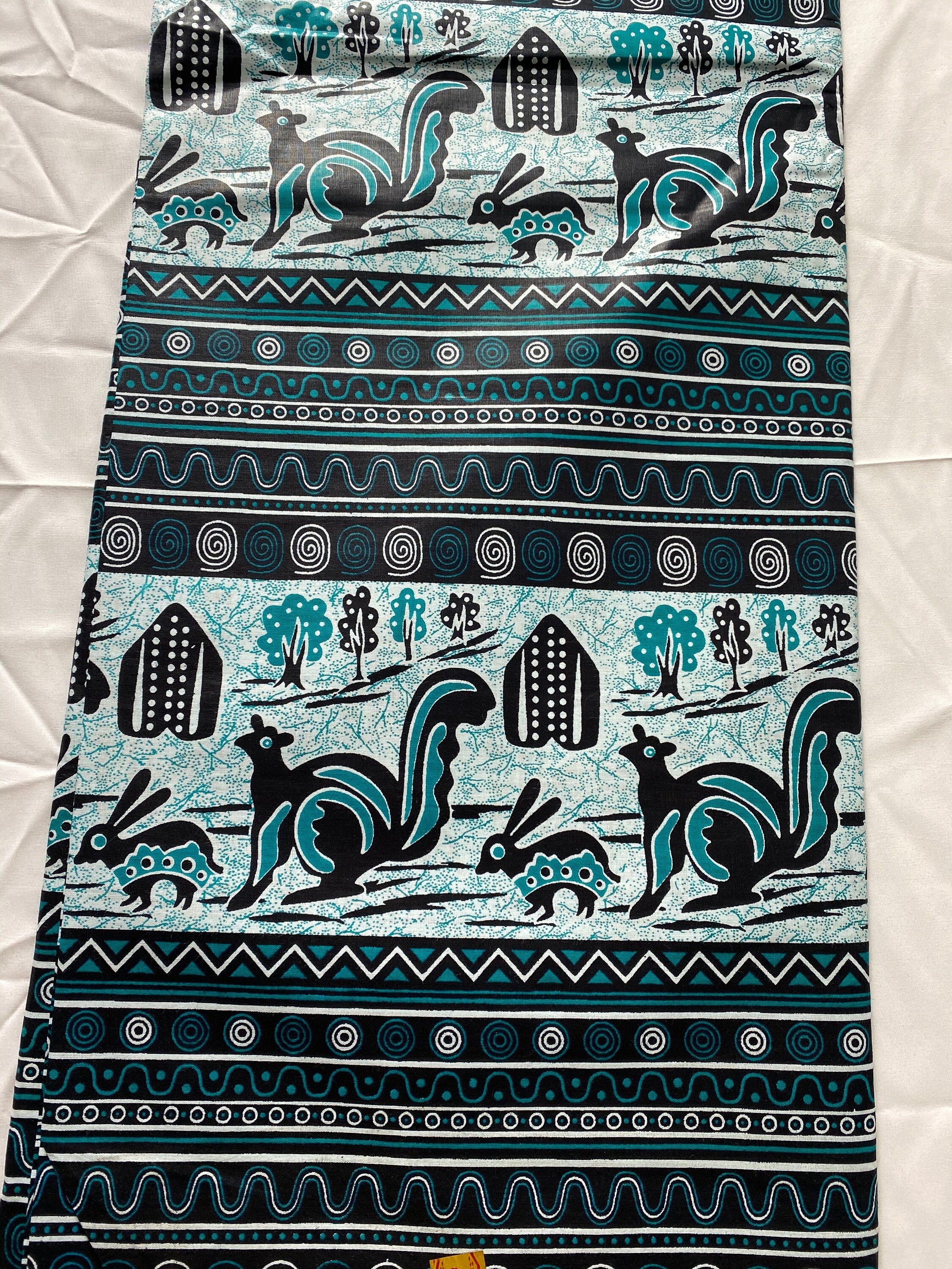 Mud Print Fabric 6 Yards African Tribal Wax Print Cloth