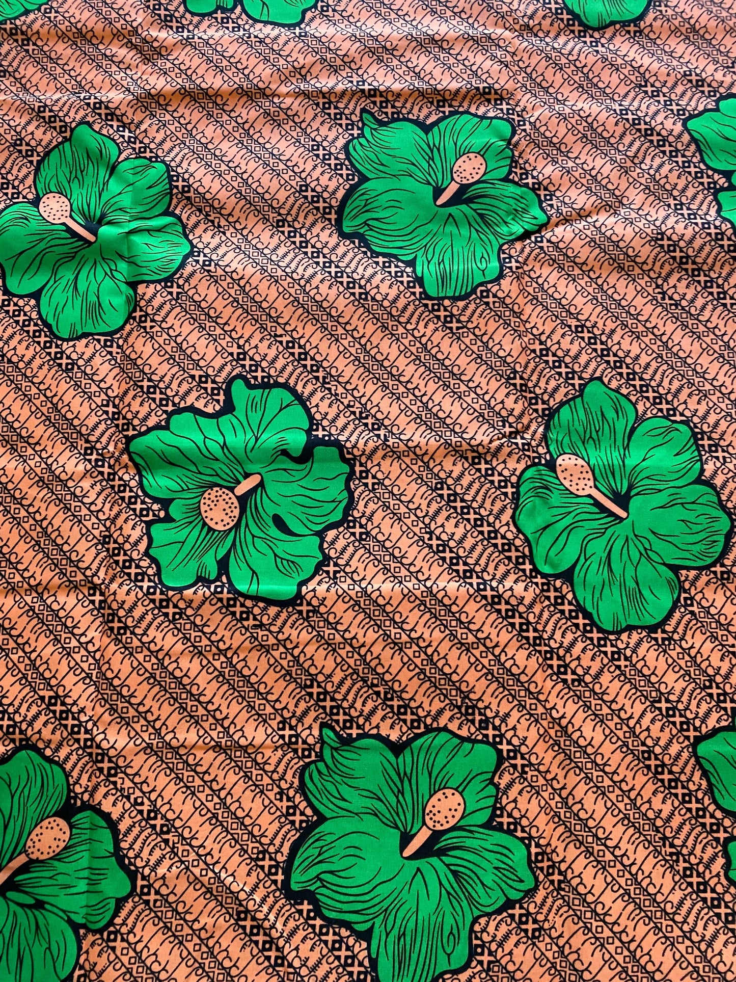 Polycotton African Fabric 6 Yards Soft Ankara Wax Print Material