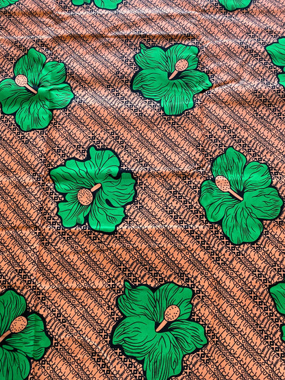 Polycotton African Fabric 6 Yards Soft Ankara Wax Print Material