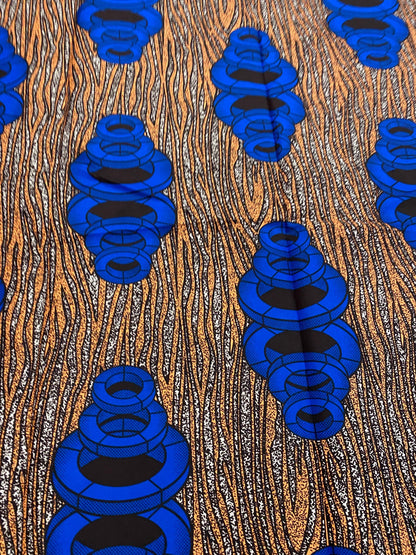 Polycotton African Fabric 6 Yards Soft Ankara Wax Print Material