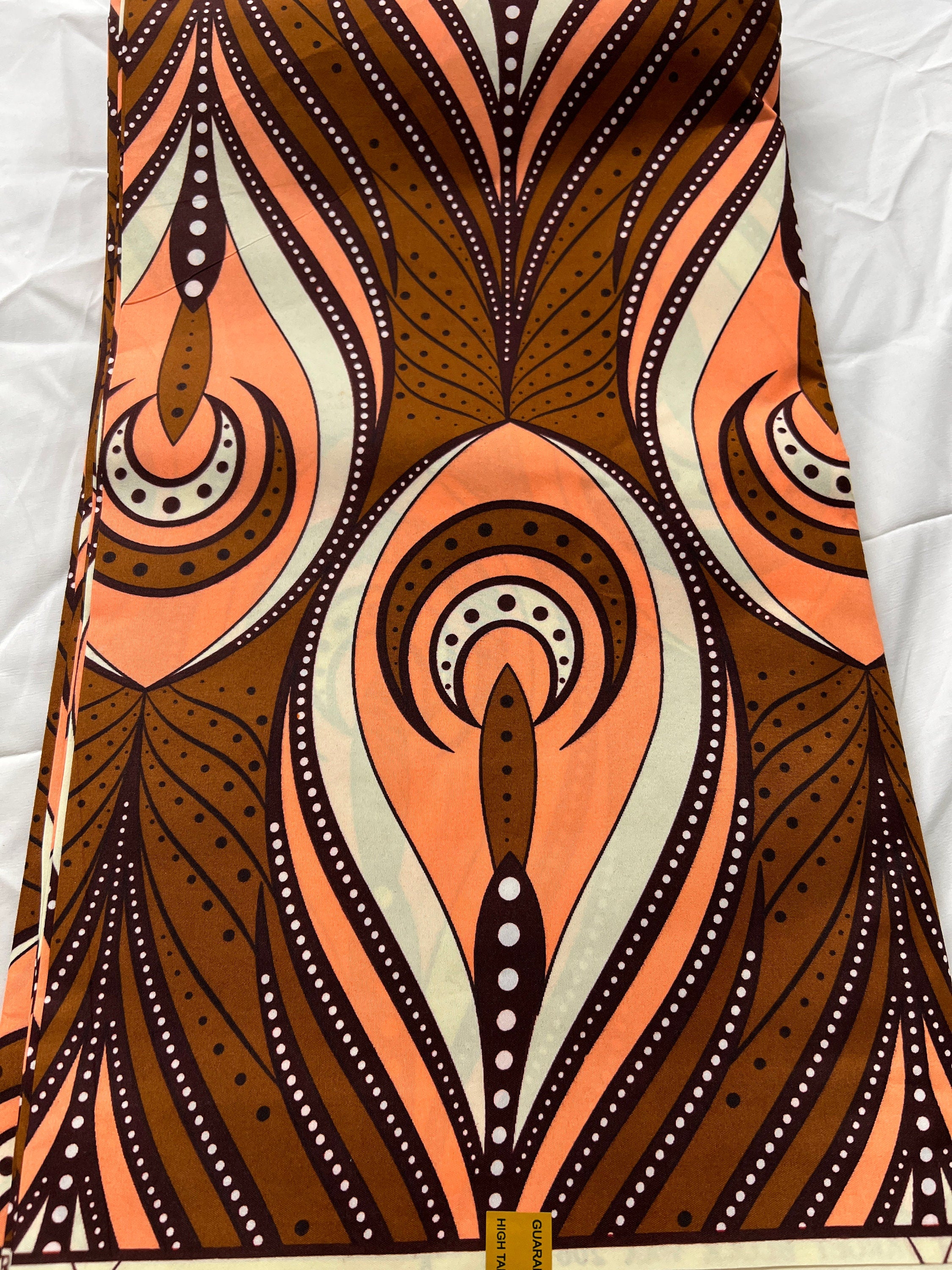 Polycotton African Fabric 6 Yards Soft Ankara Wax Print Material