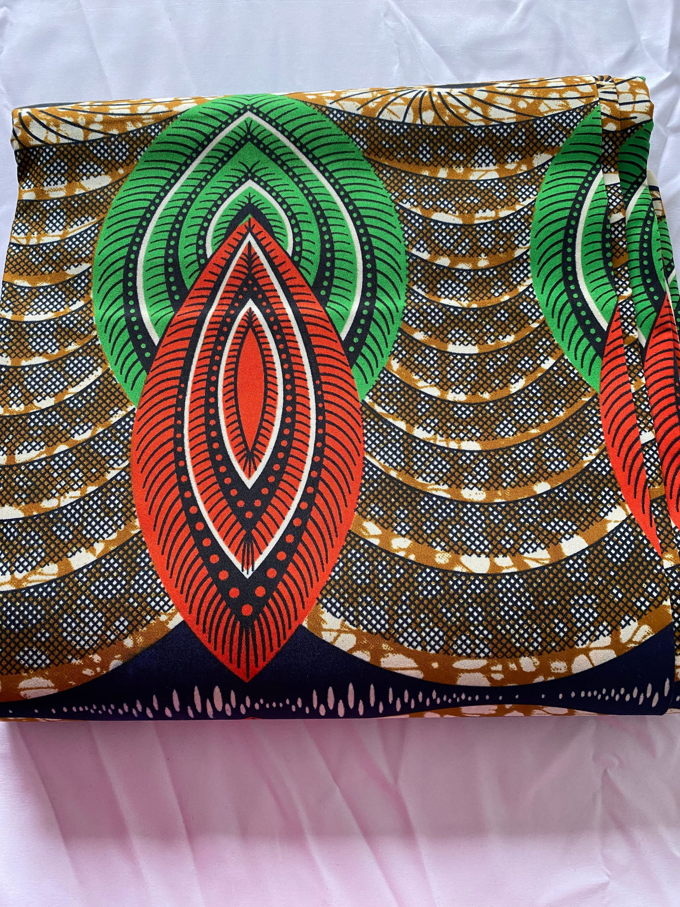 Polycotton African Fabric 6 Yards Soft Ankara Wax Print Material