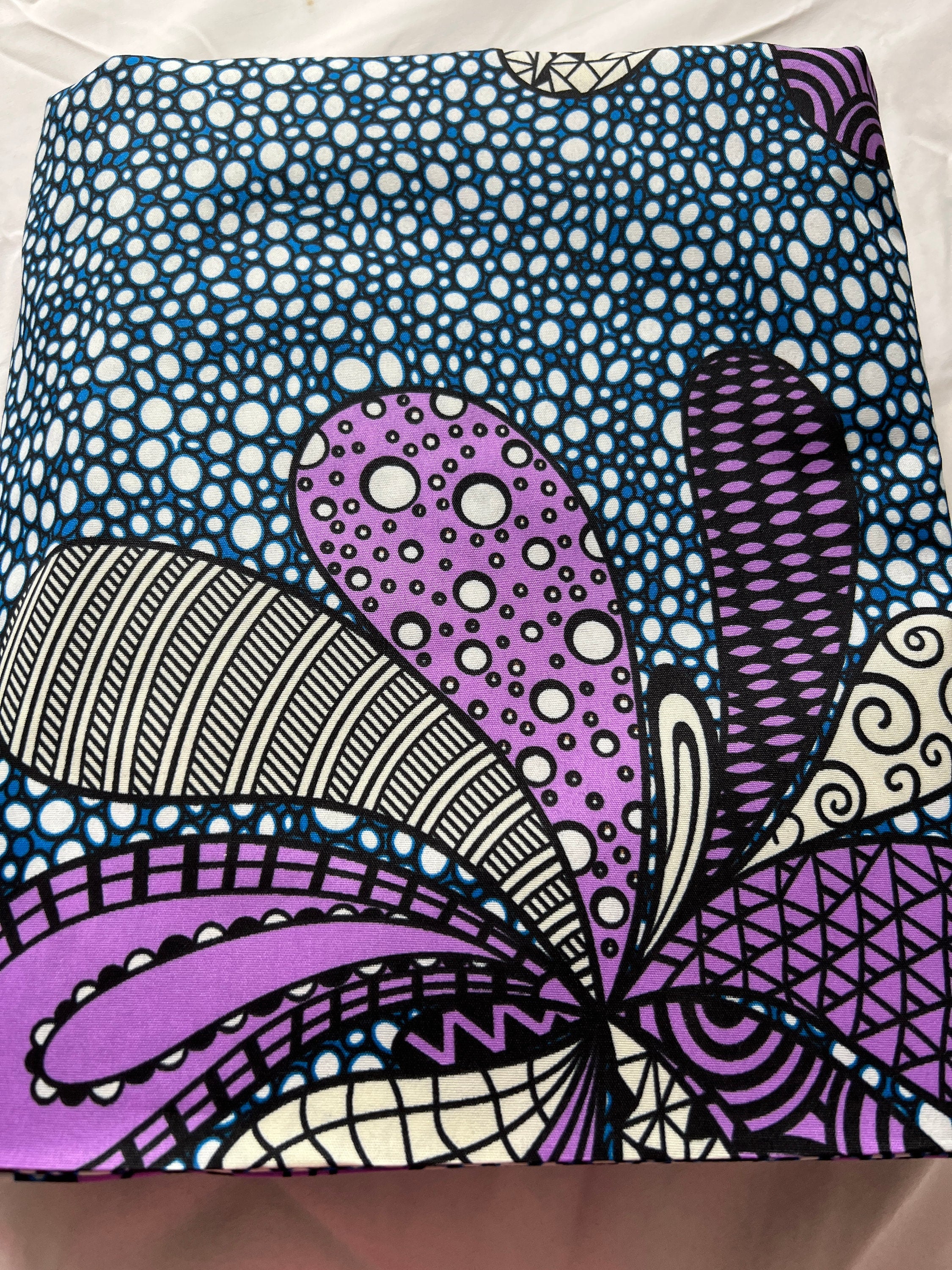 Polycotton African Fabric 6 Yards Soft Ankara Wax Print Material