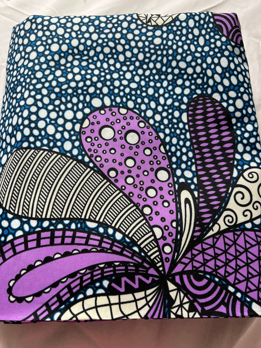 Polycotton African Fabric 6 Yards Soft Ankara Wax Print Material