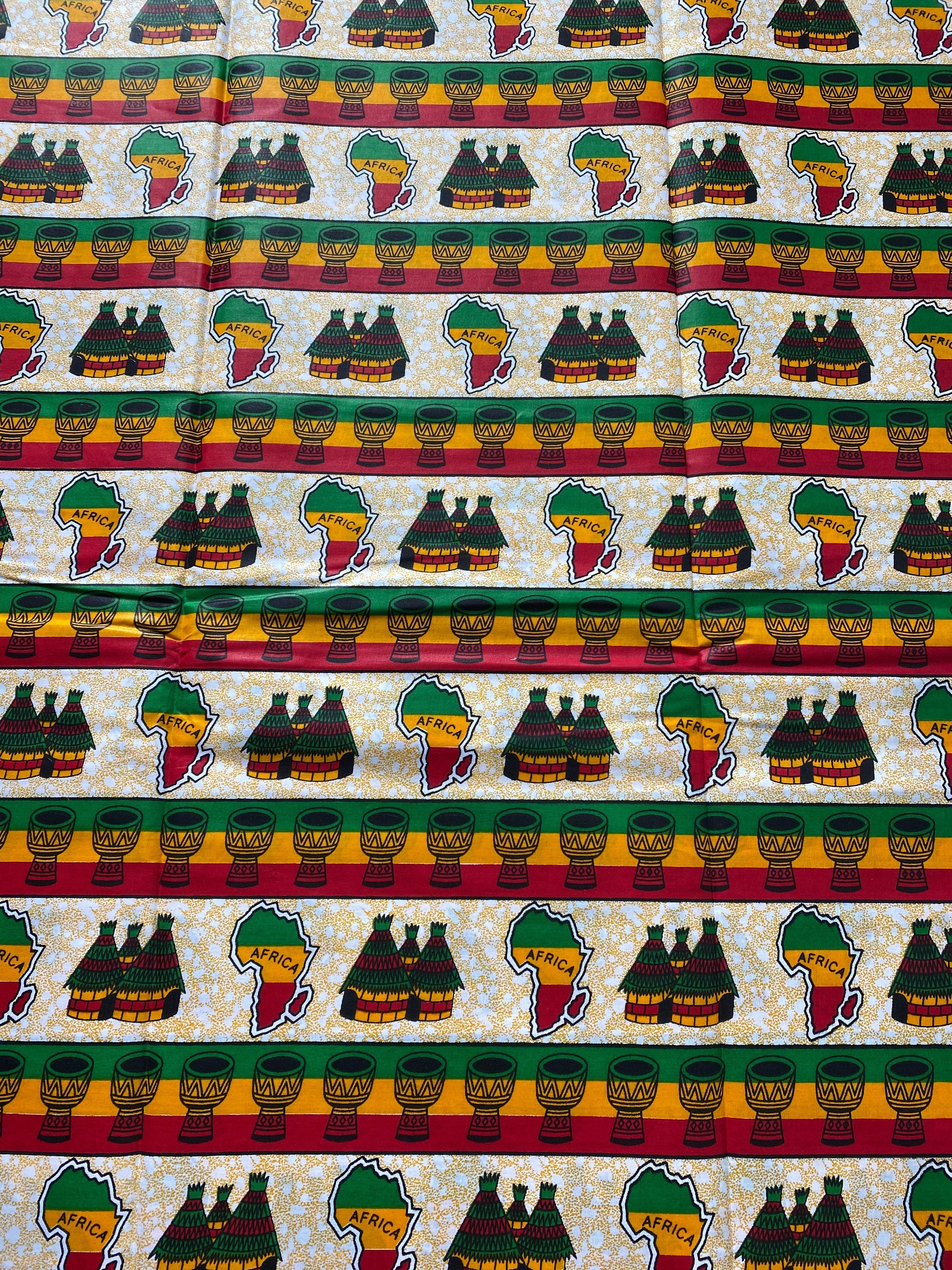 Mud Print Fabric 6 Yards African Tribal Wax Print Cloth