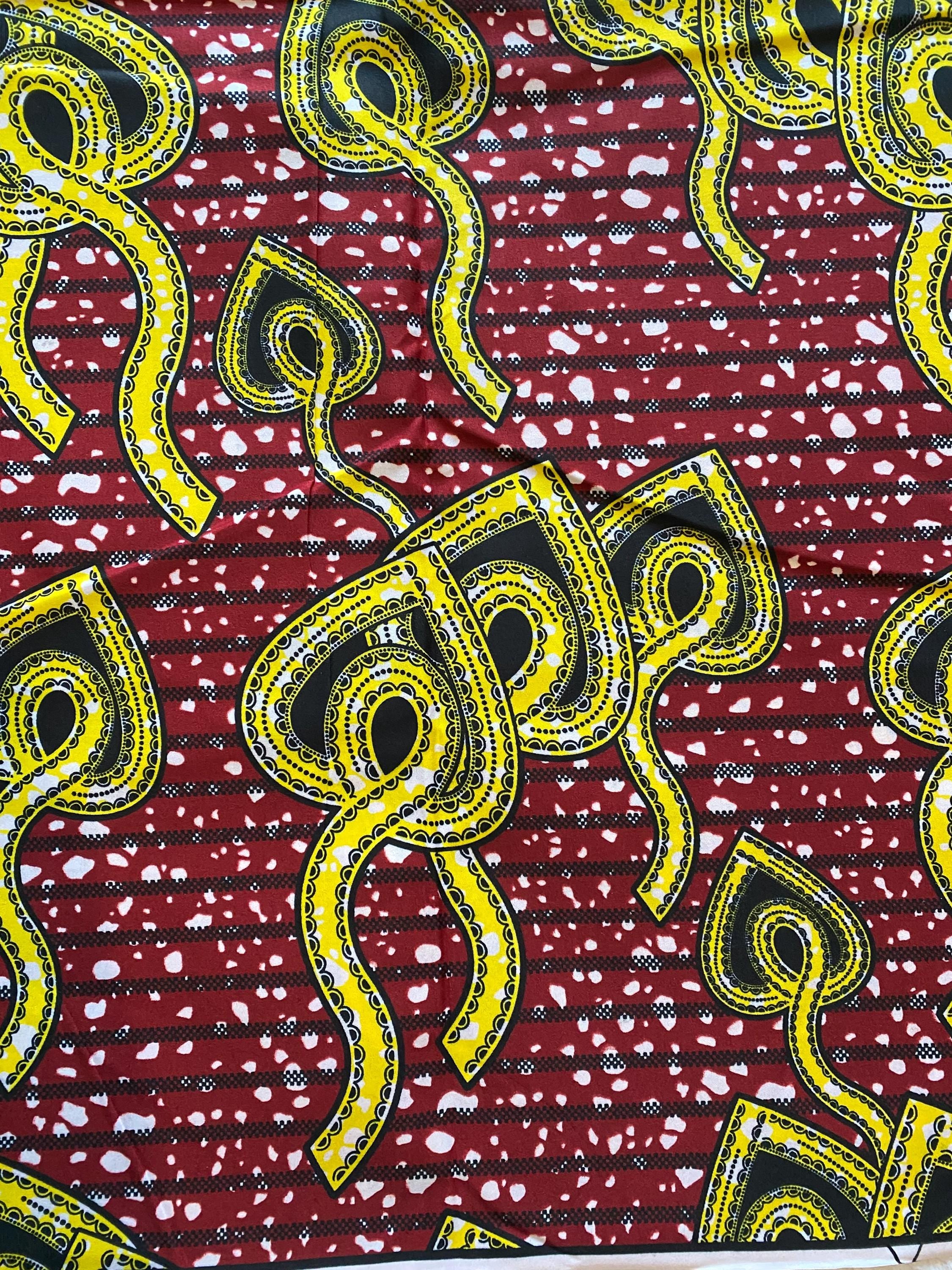 Polycotton African Fabric 6 Yards Soft Ankara Wax Print Material