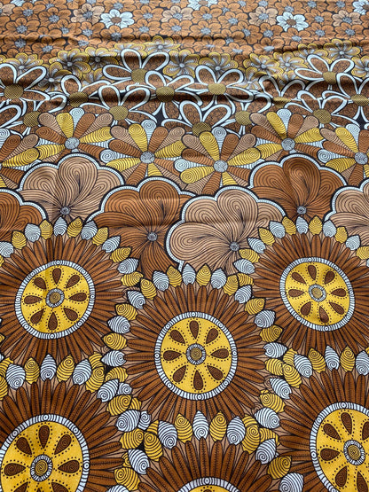 Polycotton African Fabric 6 Yards Soft Ankara Wax Print Material