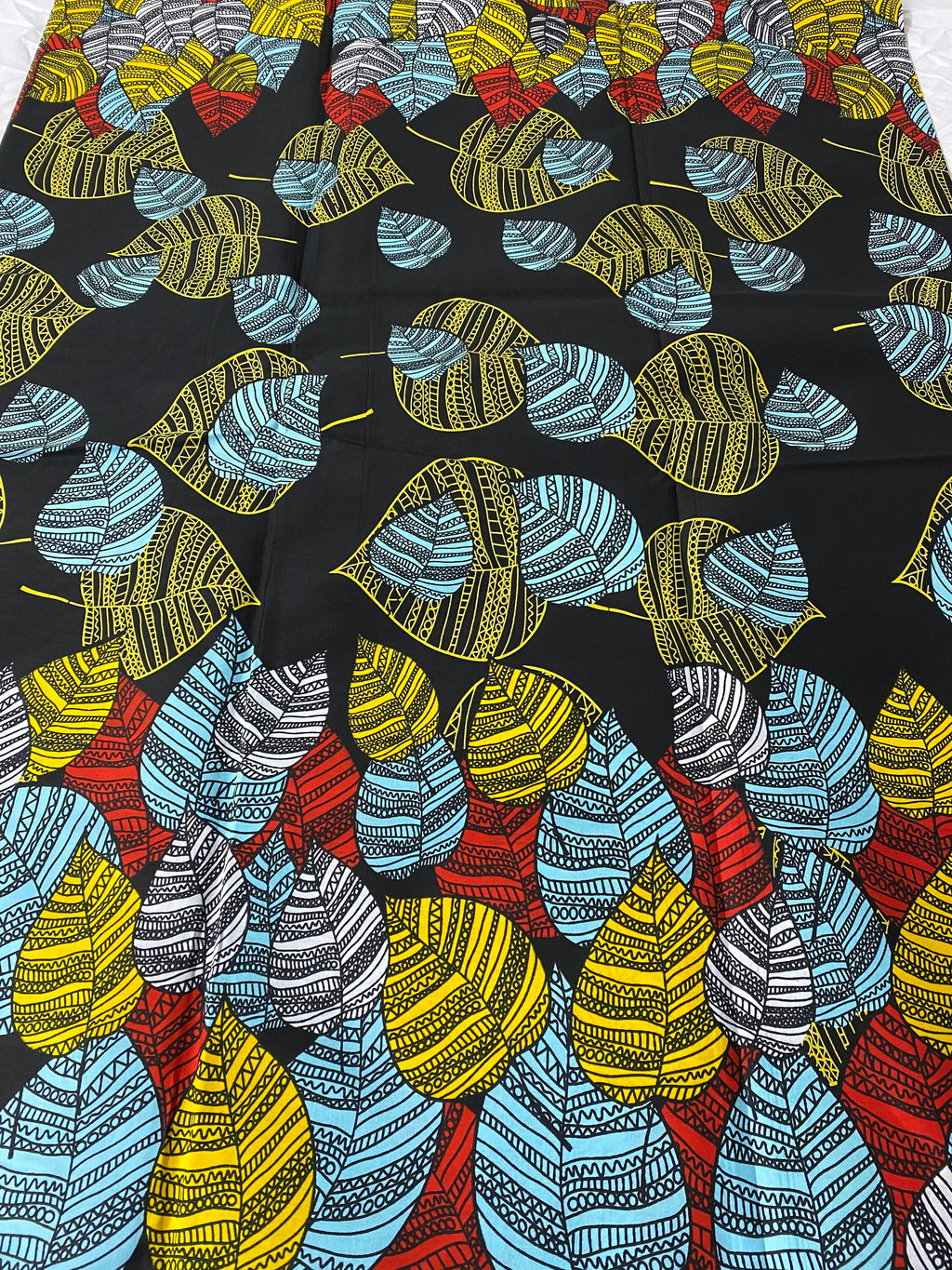 African Wax Print Fabric: Floral Ankara Cotton, 6 Yards