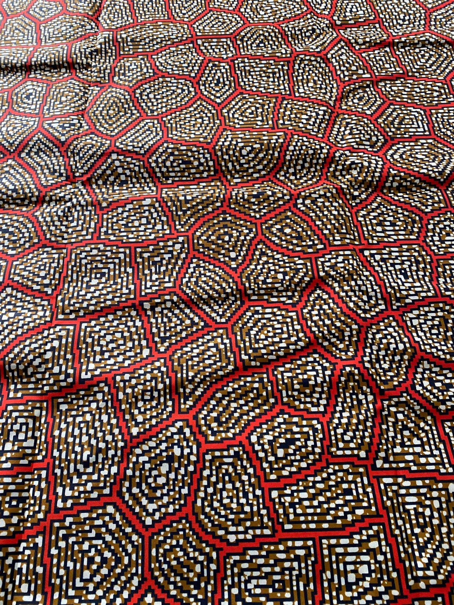 Polycotton African Fabric 6 Yards Soft Ankara Wax Print Material