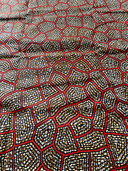 Polycotton African Fabric 6 Yards Soft Ankara Wax Print Material