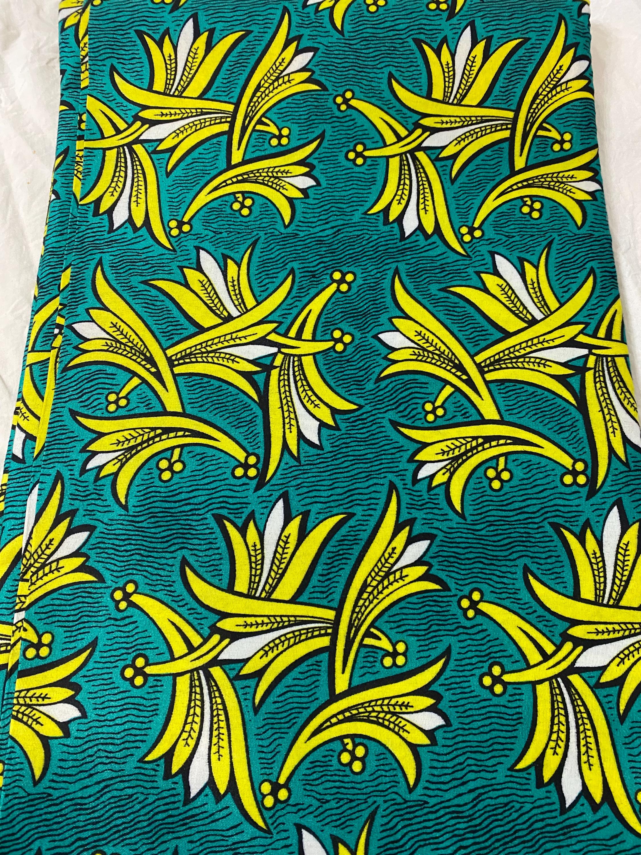 Colorful Ankara Fabric: African Print Polycotton, 6 Yards