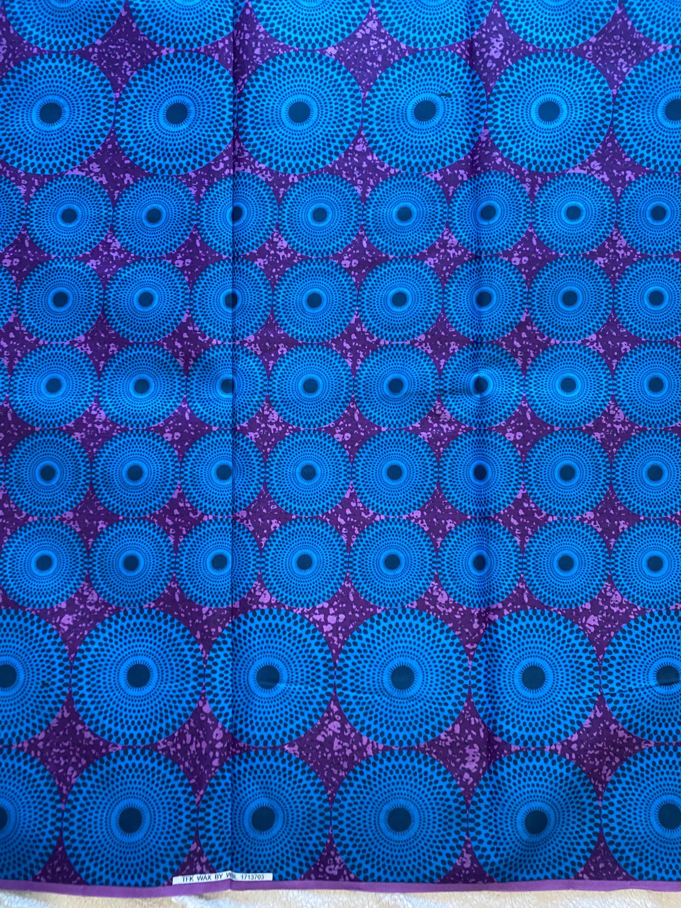 Polycotton African Fabric 6 Yards Soft Ankara Wax Print Material