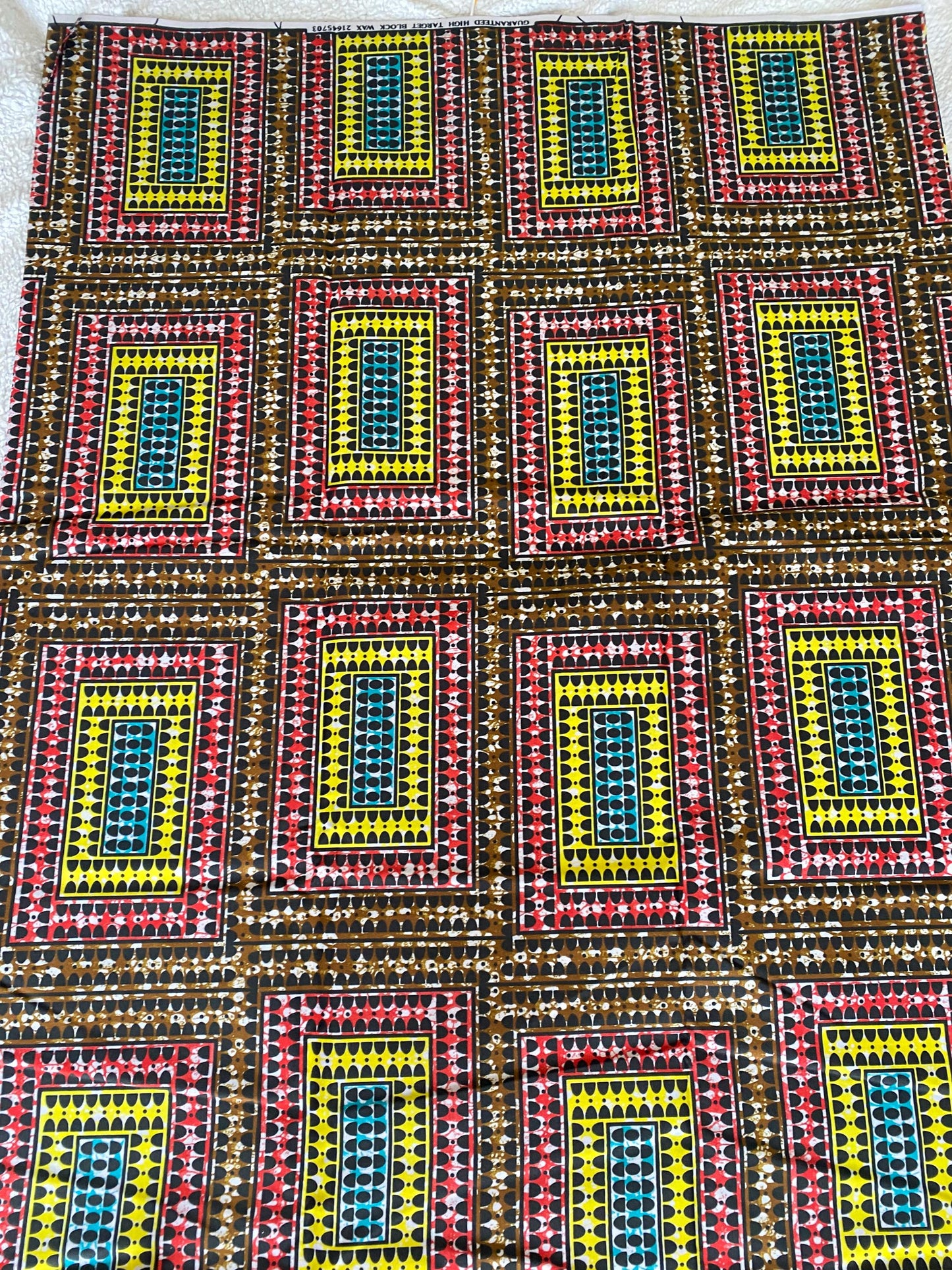 Polycotton African Fabric 6 Yards Soft Ankara Wax Print Material