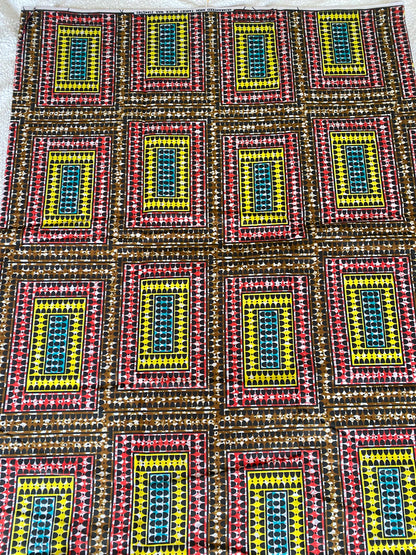 Polycotton African Fabric 6 Yards Soft Ankara Wax Print Material