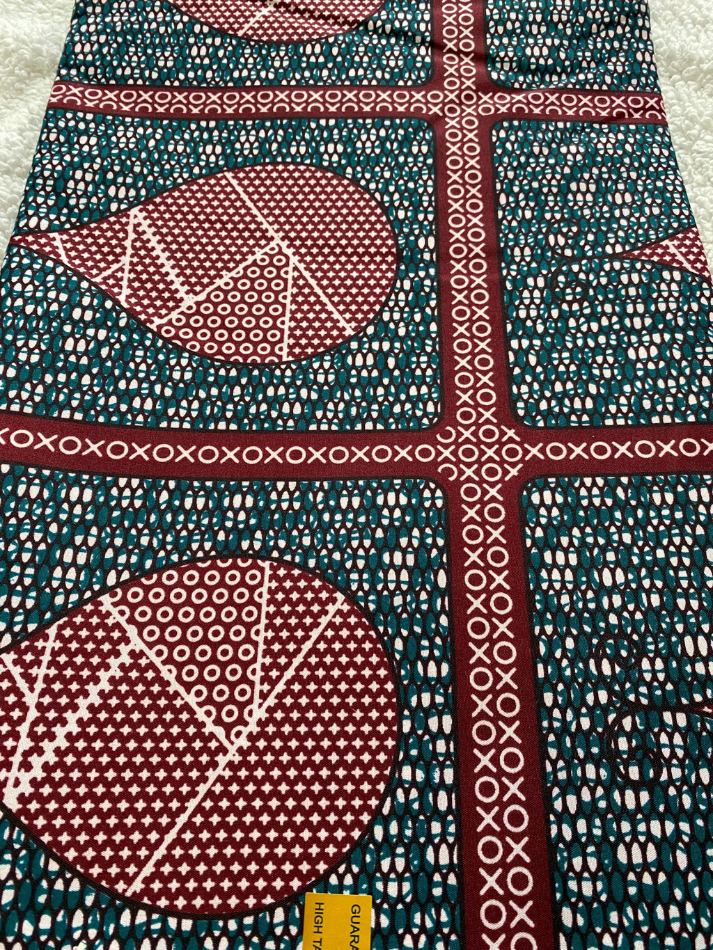 African Ankara Polycotton Fabric: Bold Print, 6 Yards