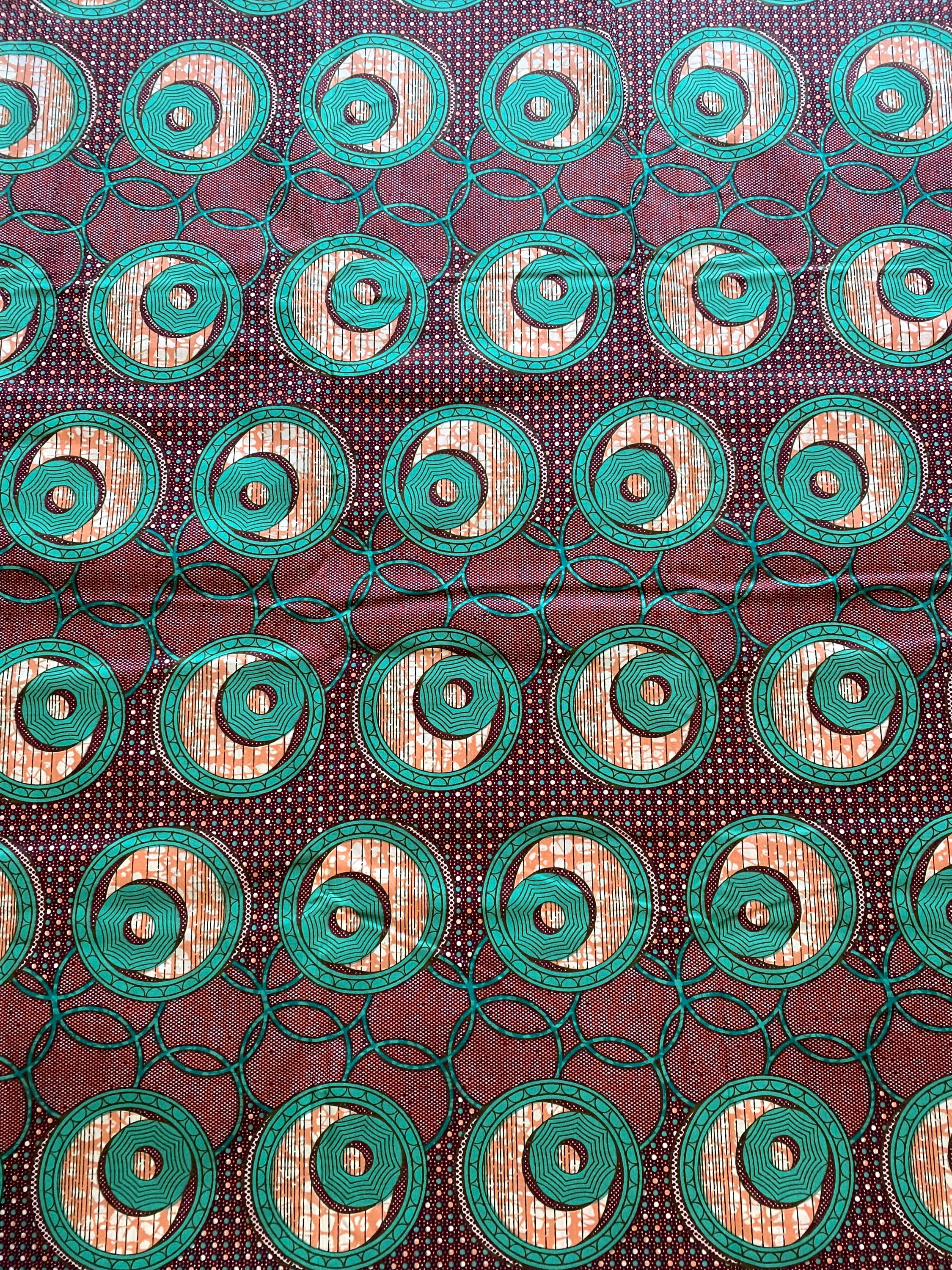 Polycotton African Fabric 6 Yards Soft Ankara Wax Print Material