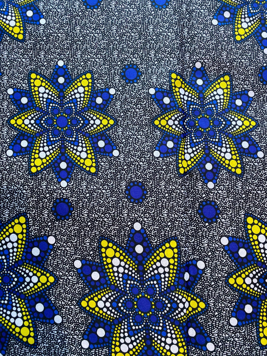 Polycotton African Fabric 6 Yards Soft Ankara Wax Print Material