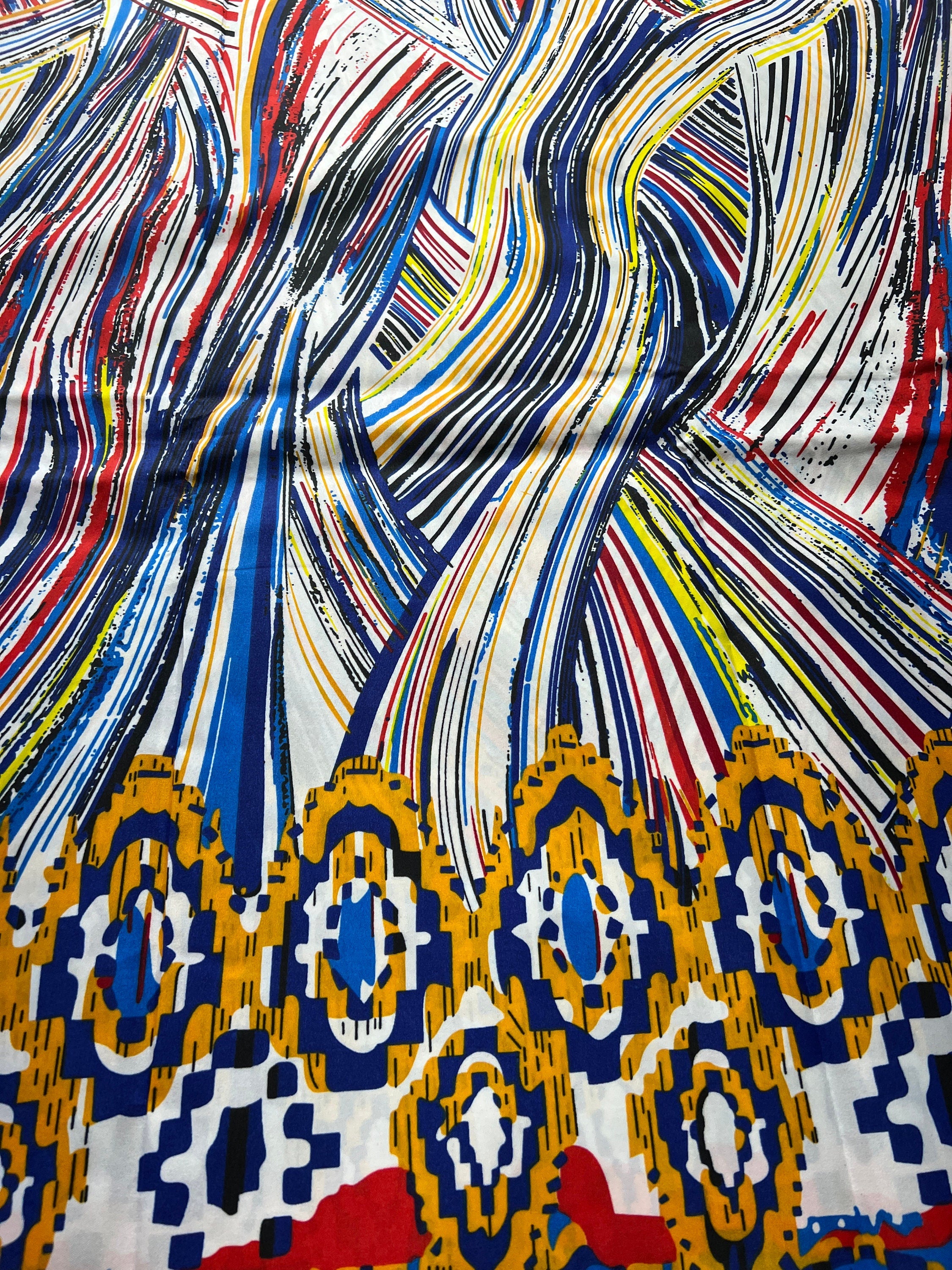 Polycotton African Fabric 6 Yards Soft Ankara Wax Print Material