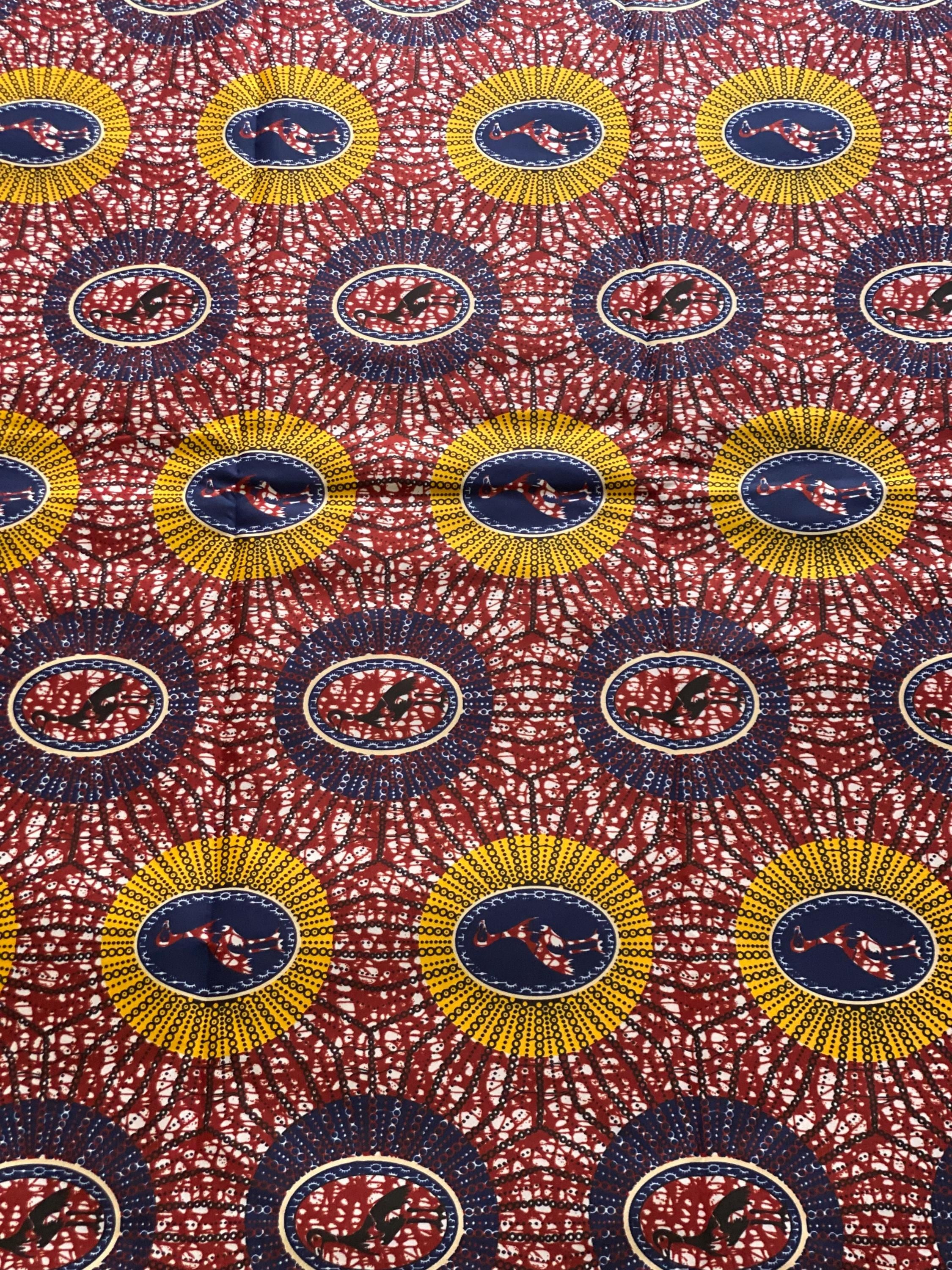 Polycotton African Fabric 6 Yards Soft Ankara Wax Print Material