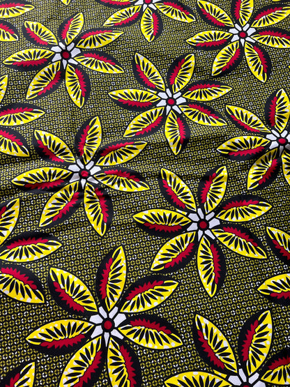 Polycotton African Fabric 6 Yards Soft Ankara Wax Print Material