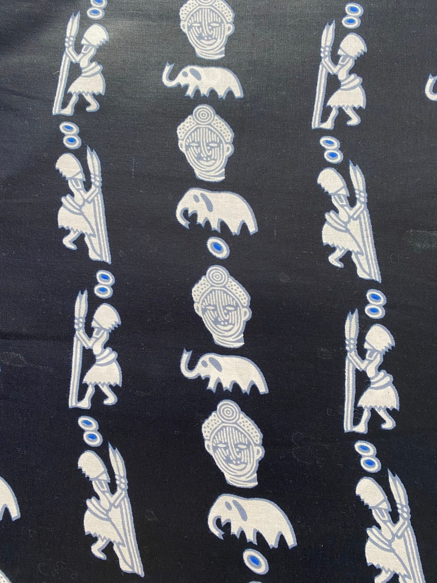 Mud Print Fabric 6 Yards African Tribal Wax Print Cloth