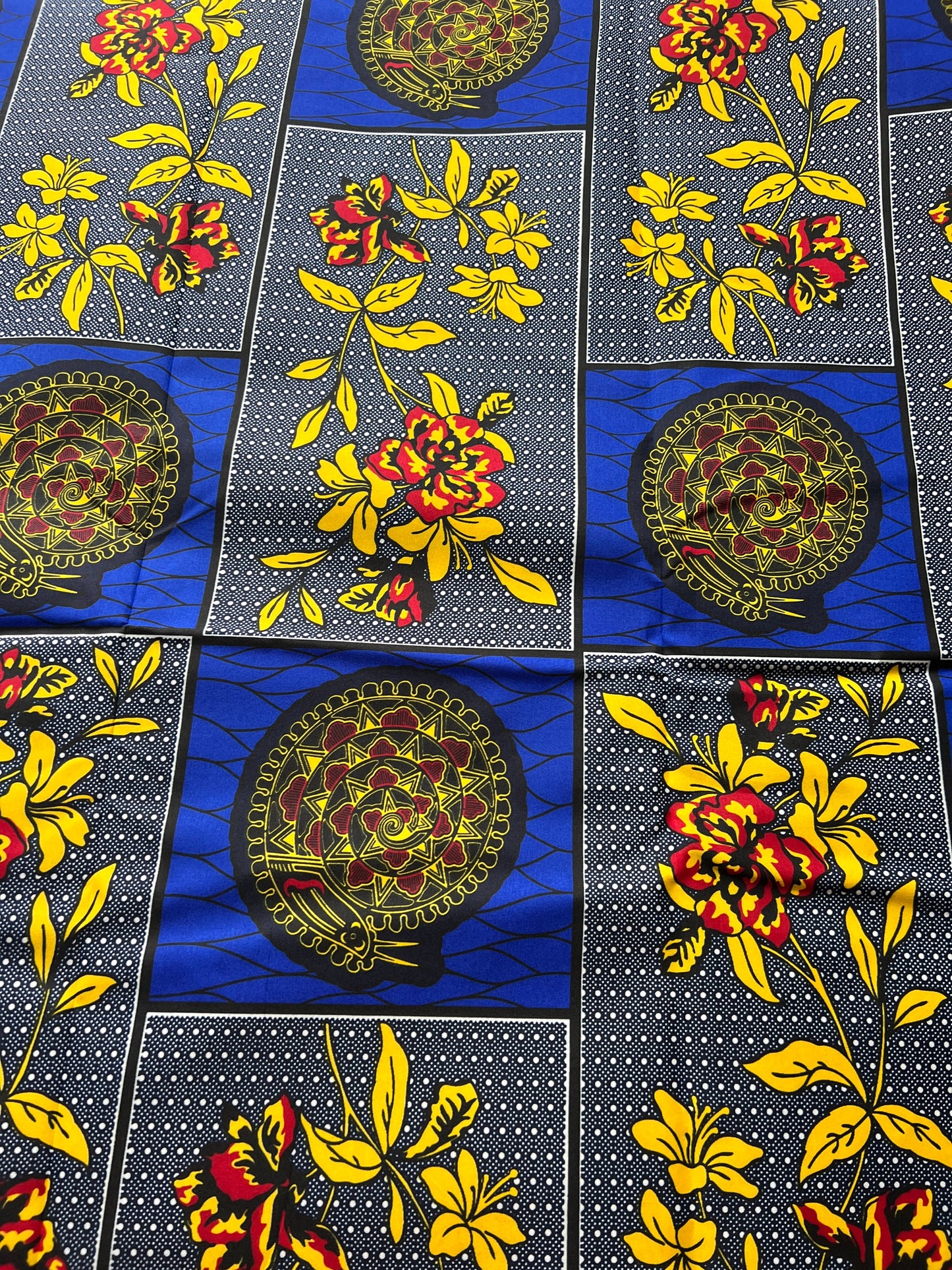 Polycotton African Fabric 6 Yards Soft Ankara Wax Print Material