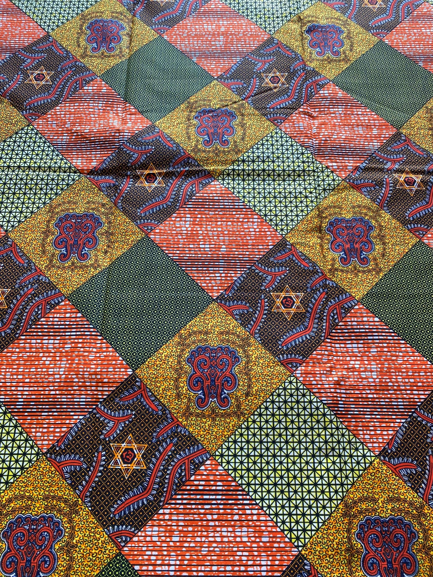 Polycotton African Fabric 6 Yards Soft Ankara Wax Print Material