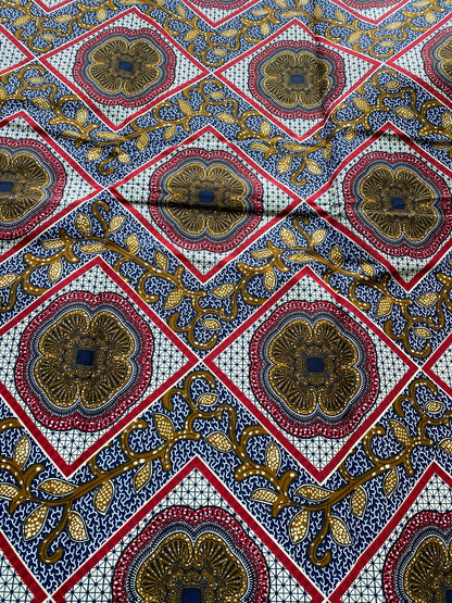 Polycotton African Fabric 6 Yards Soft Ankara Wax Print Material