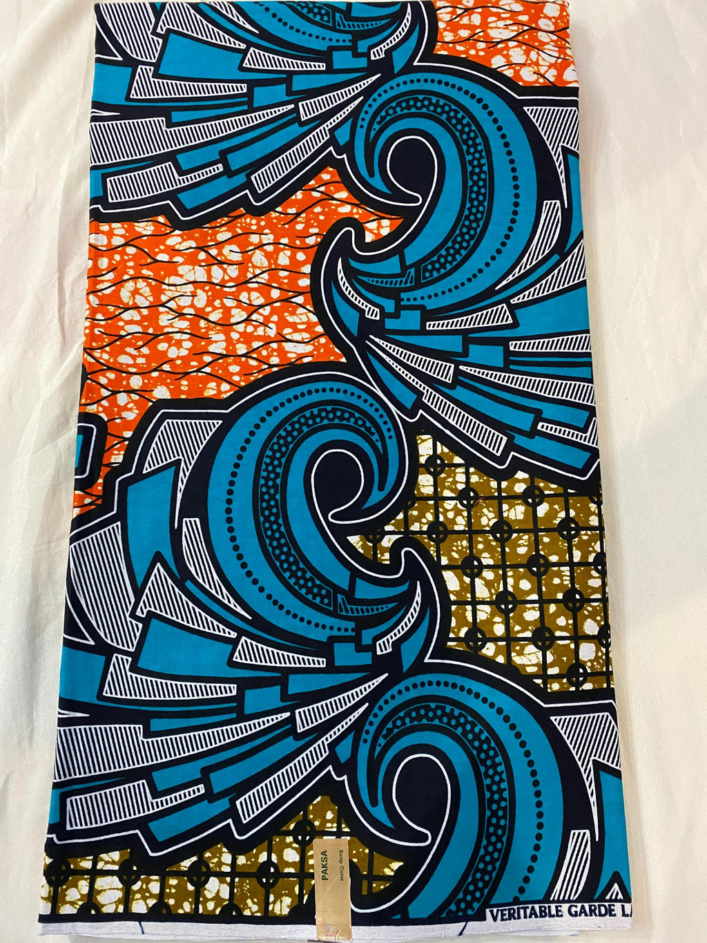 African Wax Print Fabric: Ankara Cotton Wrapper, 6 Yards