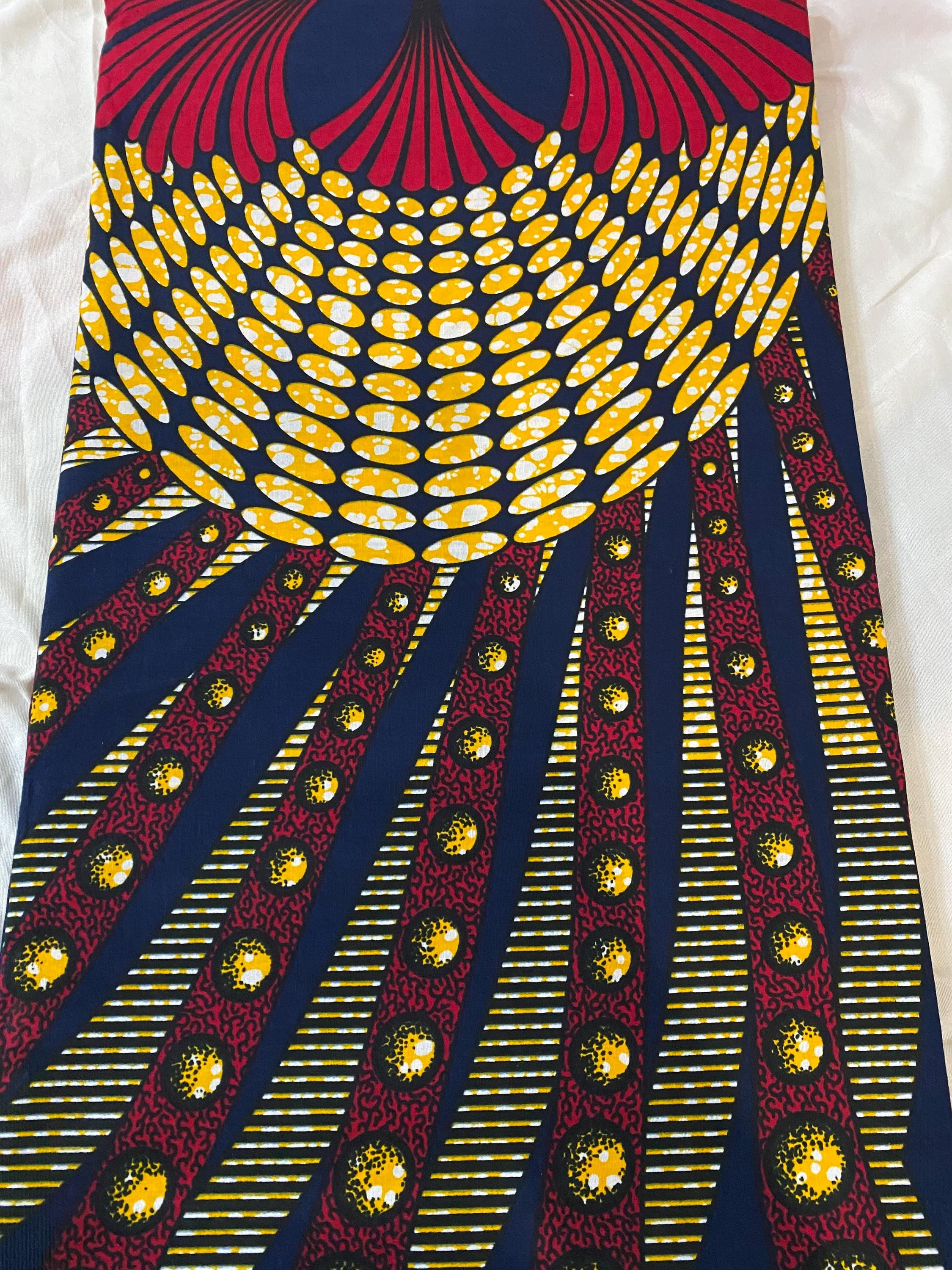 6 Yards 100% Cotton Ankara Wax Print Fabric African Print for Dressmaking, Quilting & Home Décor