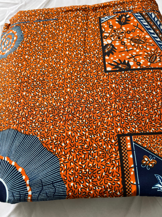 Polycotton African Fabric 6 Yards Soft Ankara Wax Print Material