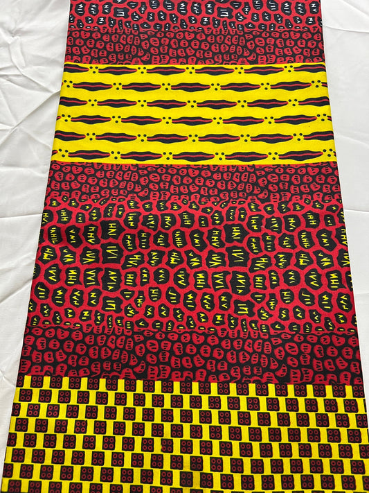Polycotton African Fabric 6 Yards Soft Ankara Wax Print Material