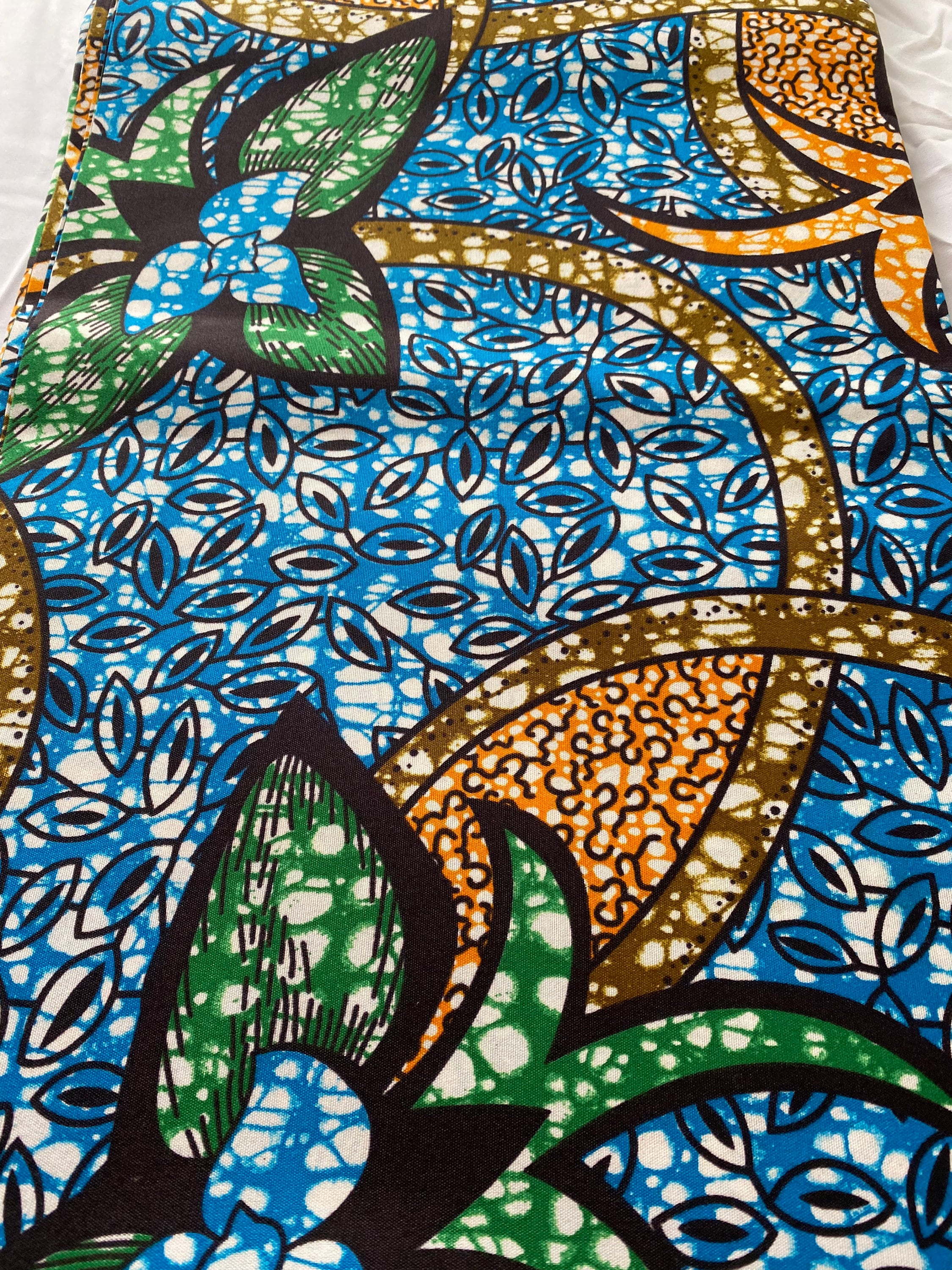 Polycotton African Fabric 6 Yards Soft Ankara Wax Print Material