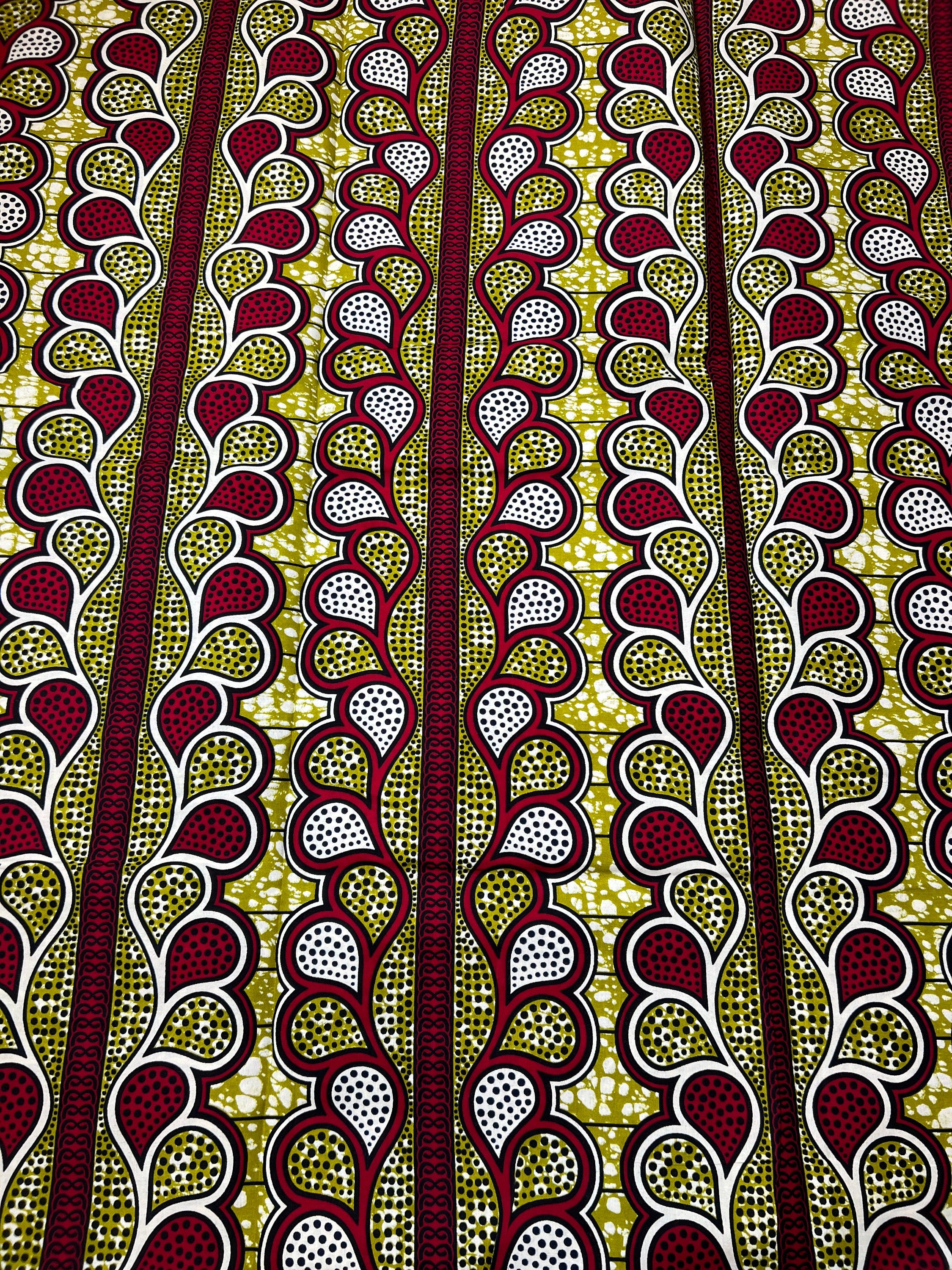 Ankara Fabric: Multi-Colored African Print Cotton, 6 Yards