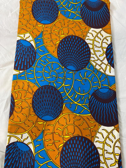Polycotton African Fabric 6 Yards Soft Ankara Wax Print Material