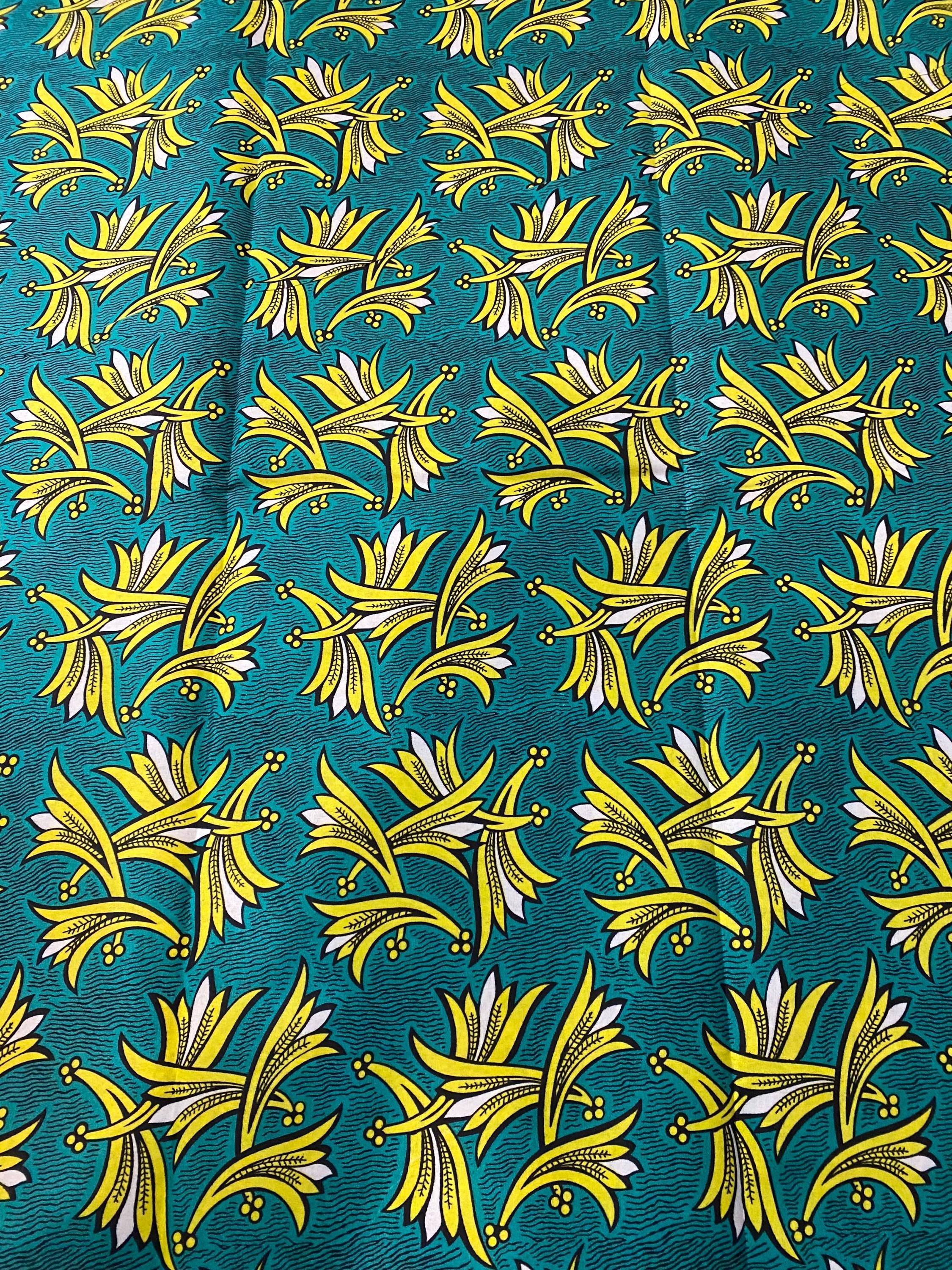 Colorful Ankara Fabric: African Print Polycotton, 6 Yards