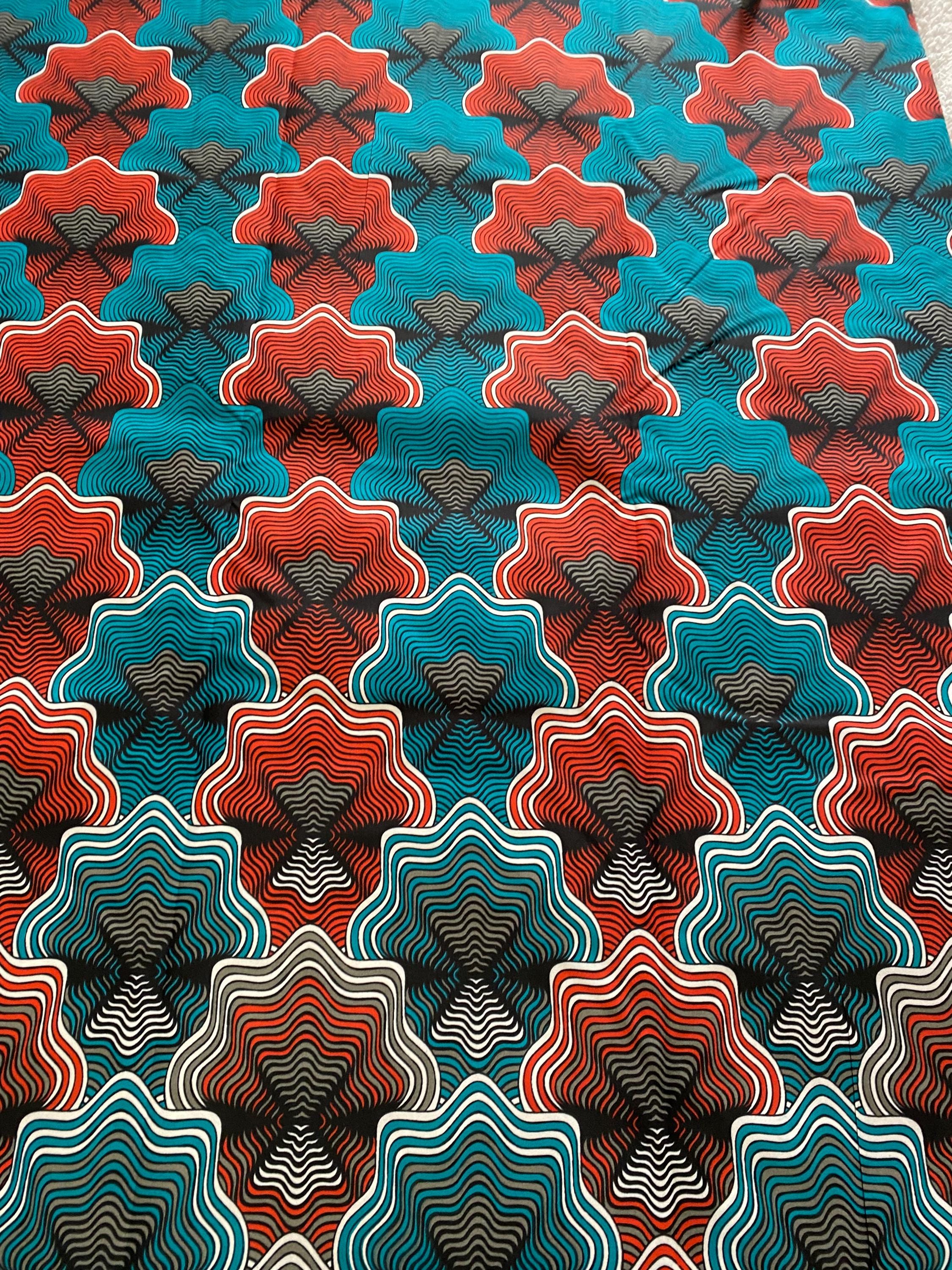 Polycotton African Fabric 6 Yards Soft Ankara Wax Print Material