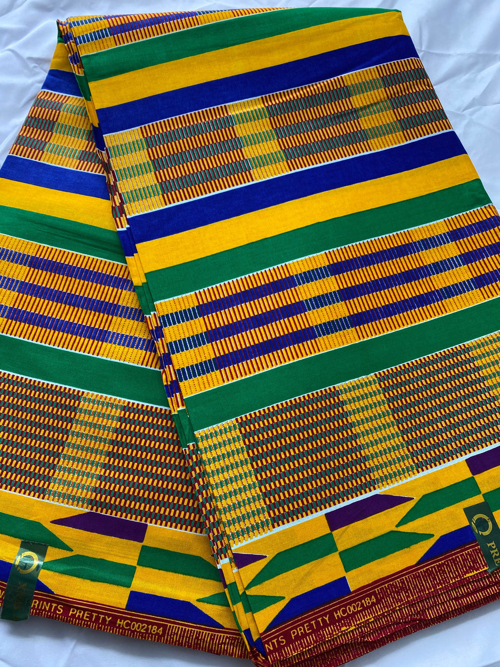 6yards Kente Genuine 100% cotton fabric  African wax