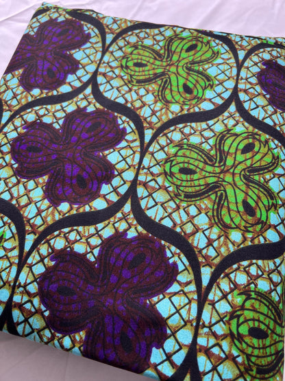 Polycotton African Fabric 6 Yards Soft Ankara Wax Print Material