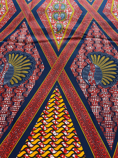 Polycotton African Fabric 6 Yards Soft Ankara Wax Print Material