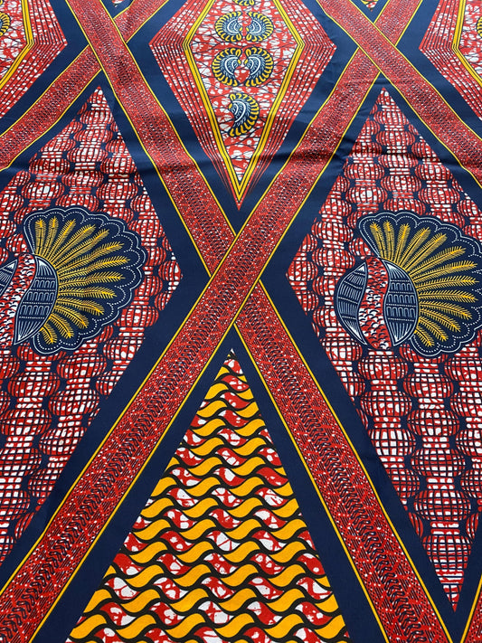 Polycotton African Fabric 6 Yards Soft Ankara Wax Print Material