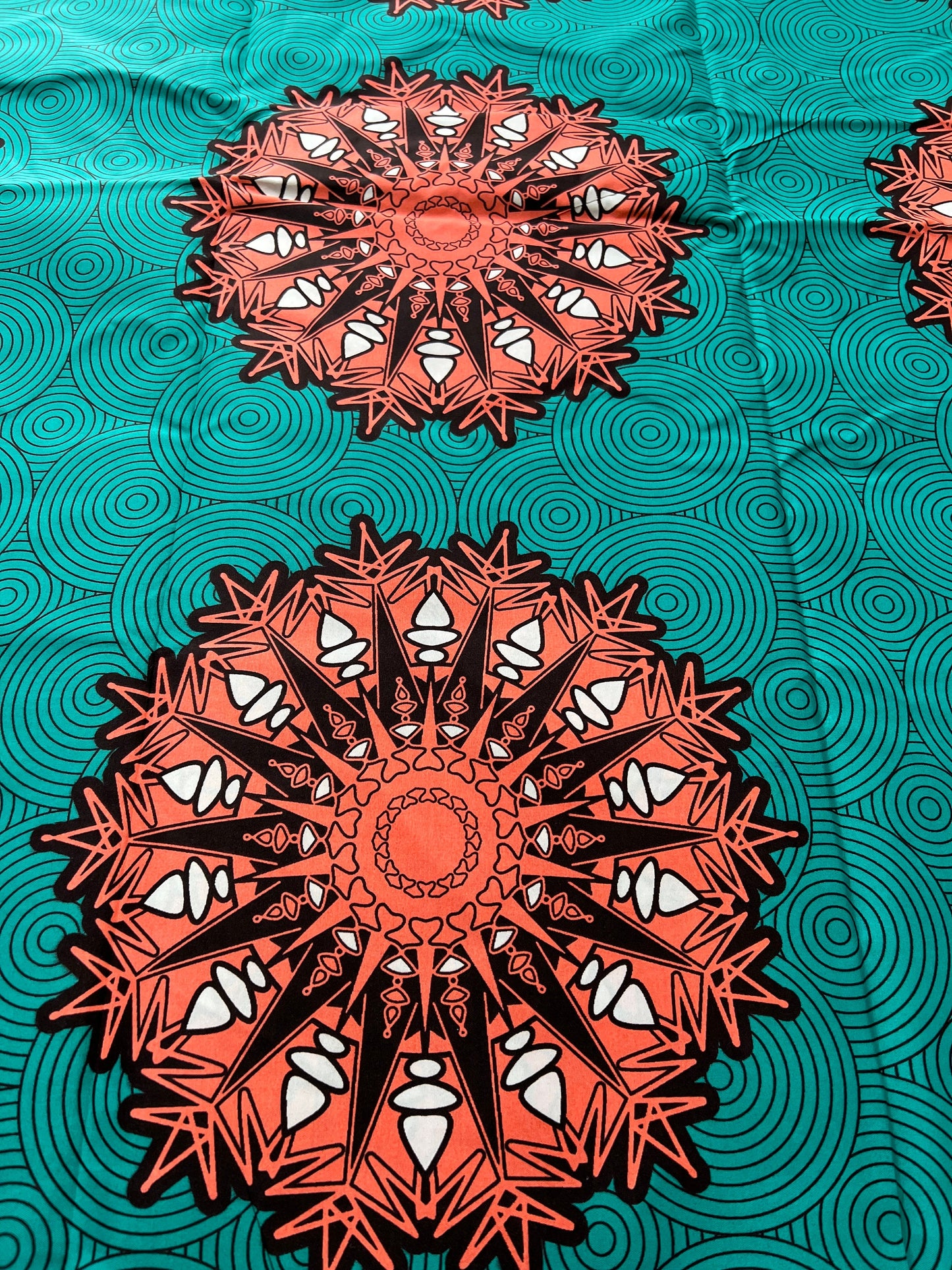 Polycotton African Fabric 6 Yards Soft Ankara Wax Print Material